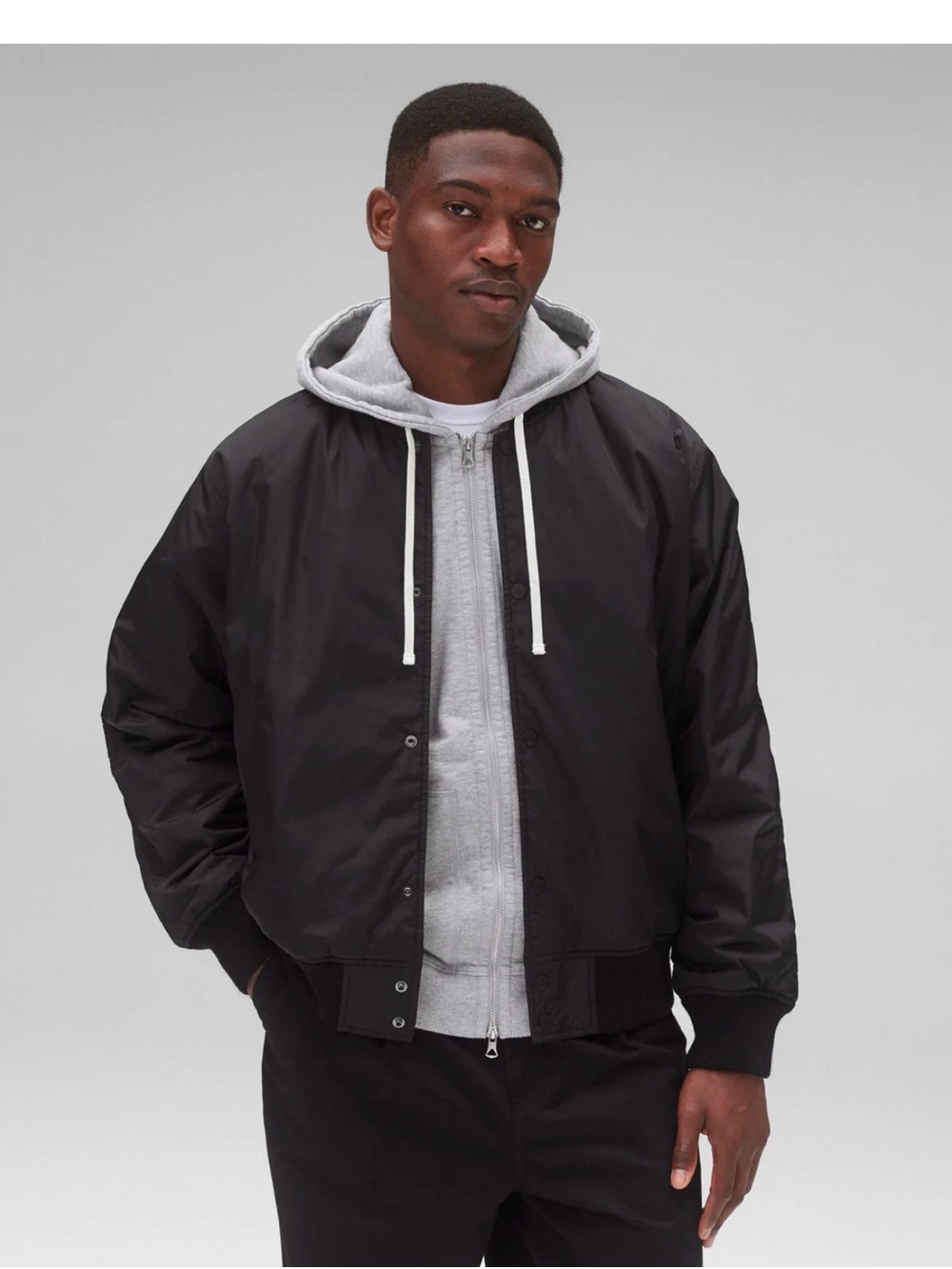 Reigning Champ Econyl Satin Nylon Stadium Jacket Black Men’s Medium Unisex